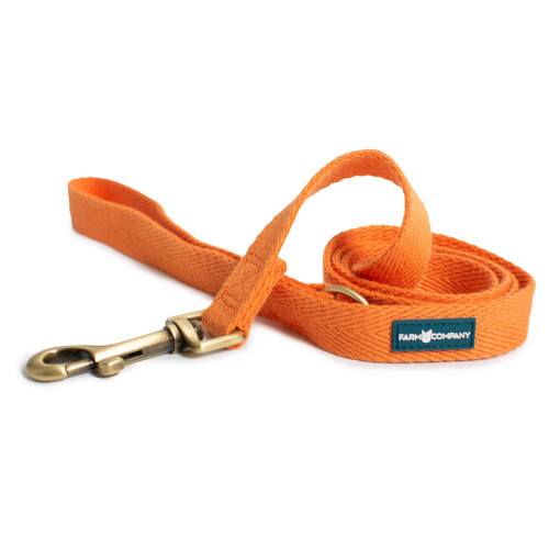 Green line povodec iz naravnih materialov oranzen L XL.jpg