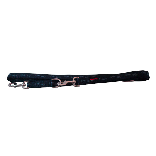 Matis dvojni povodec doggy crn 2.5cm.jpg