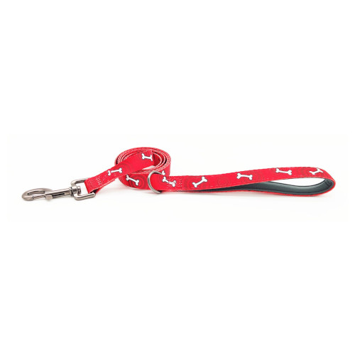 Matis neopren enojni povodec rdeca kost 1.5cm.jpg