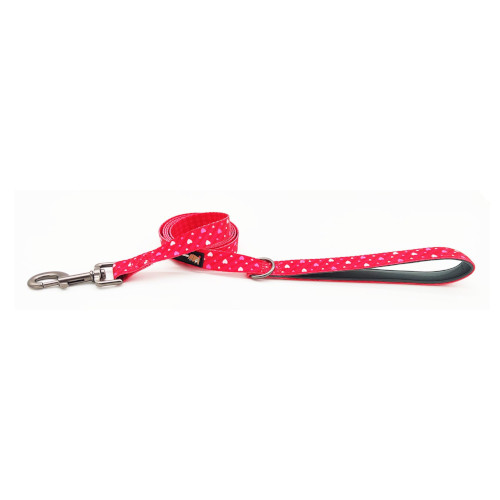 Matis neopren enojni povodec roza srcki 2cm.jpg