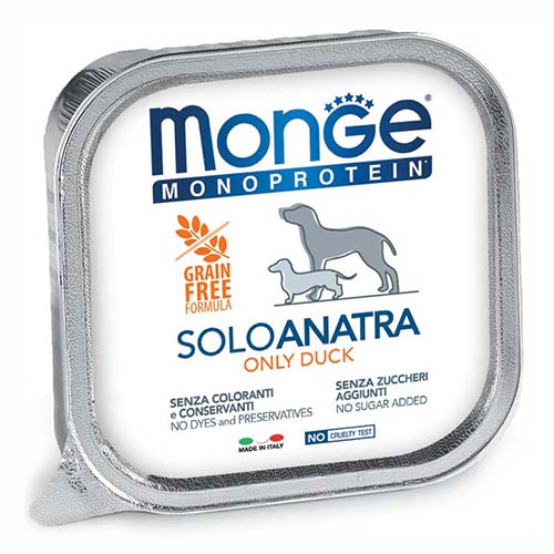 Monge pate monoprotein izkljucno raca 150g.jpg