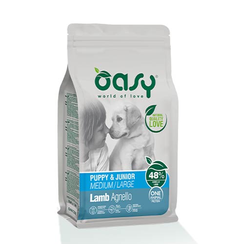 Oasy One Puppy Medium Large jagnjetina 2.5kg.jpg