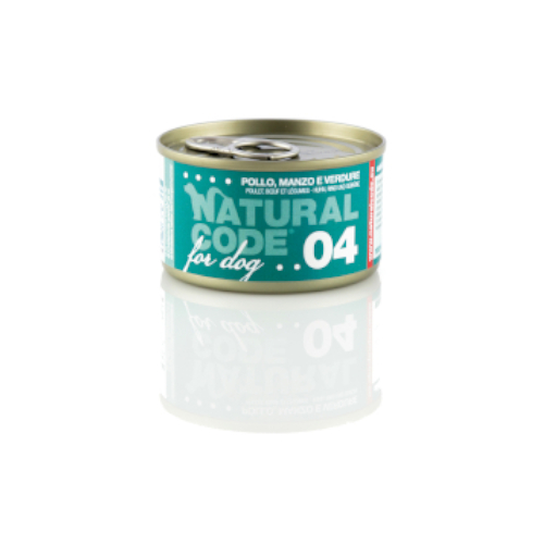Natural Code 04 - piščanec, govedina in zelenjava za pse