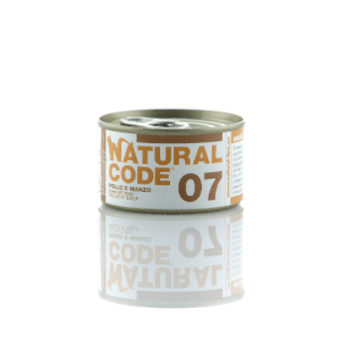 Natural Code 07 - piščančji file z govedino za mačke