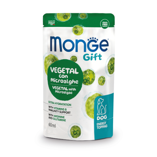 monge gift topping vegetal tekoca poslastica za pse 60ml